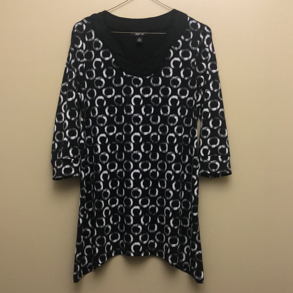 Style & Co black and white swing dress tunic